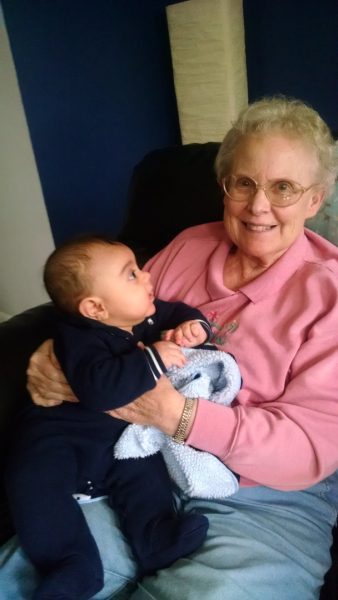 Nan with great-grandson Lio