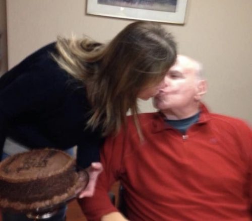 85th birthday celebration. Earlier this year when Dad said he’d like chocolate cake!