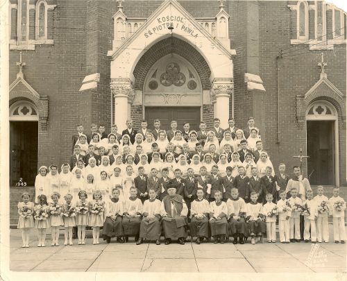 1st Communion, middle of 2nd row from top